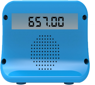 LED display shows the transaction amount